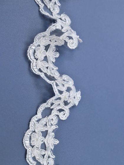 Ivory Beaded Lace Trim-4,5cm /1,8" 