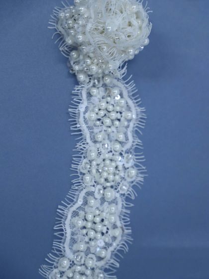 Ivory Beaded Lace Trim-4cm /1,6" 